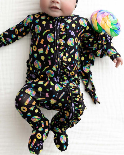 Ella Ruffled Zippered Footie - Twinkle Twinkle Little One