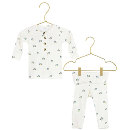 Ezra Top, Bottom & Top Knot Hat Set - Twinkle Twinkle Little One