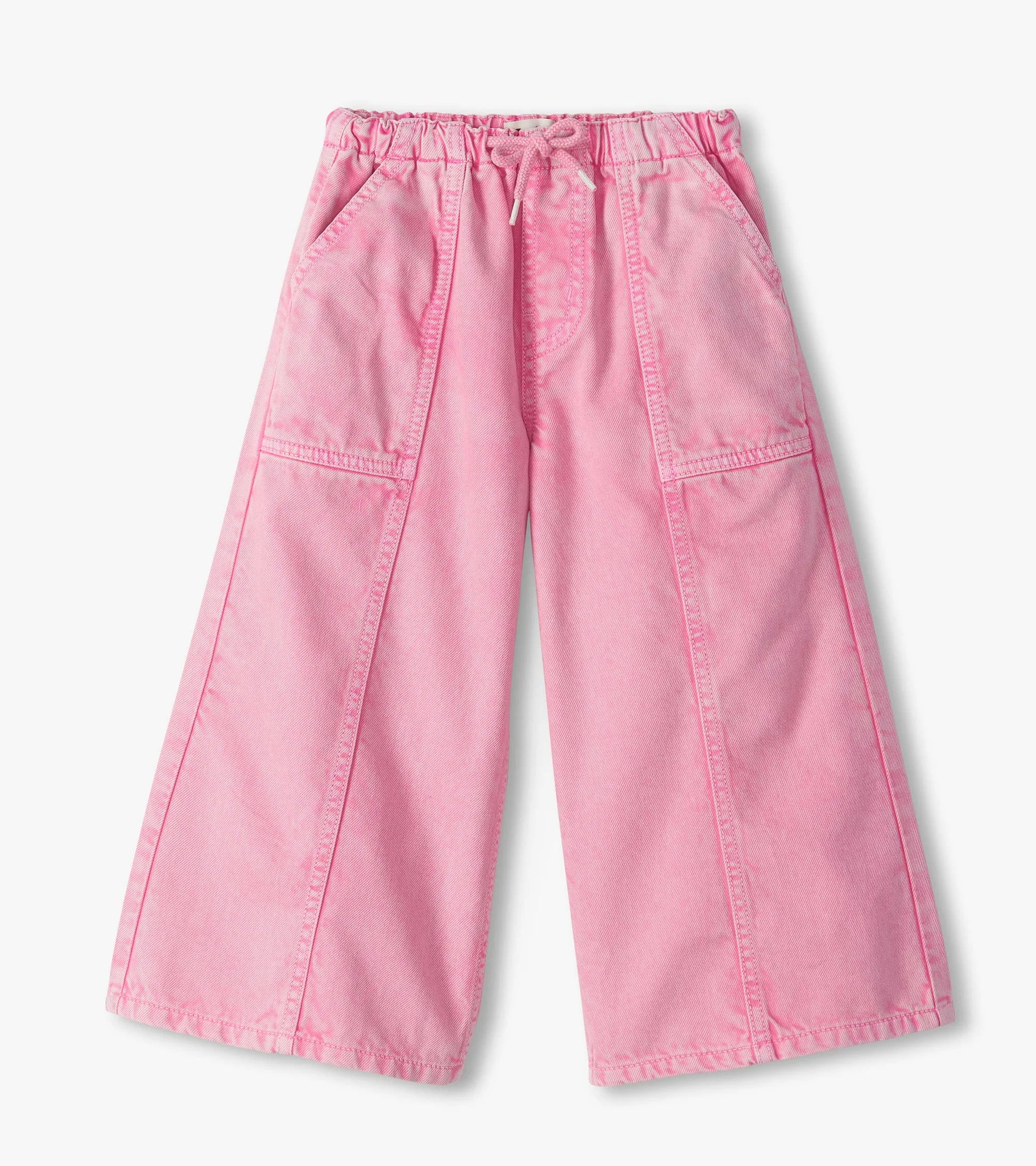 Flamingo Pink Wide Leg Jeans