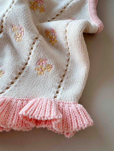 Bloom Pointelle Tie Romper - Cosmos