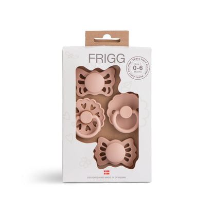 FRIGG Baby's First Pacifier Floral Heart (Blush) 4-Pack - Twinkle Twinkle Little One