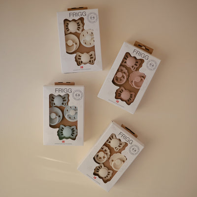 FRIGG Baby's First Pacifier Floral Heart (Blush) 4-Pack - Twinkle Twinkle Little One