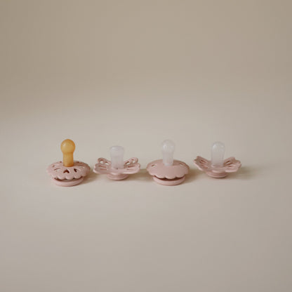 FRIGG Baby's First Pacifier Floral Heart (Blush) 4-Pack - Twinkle Twinkle Little One