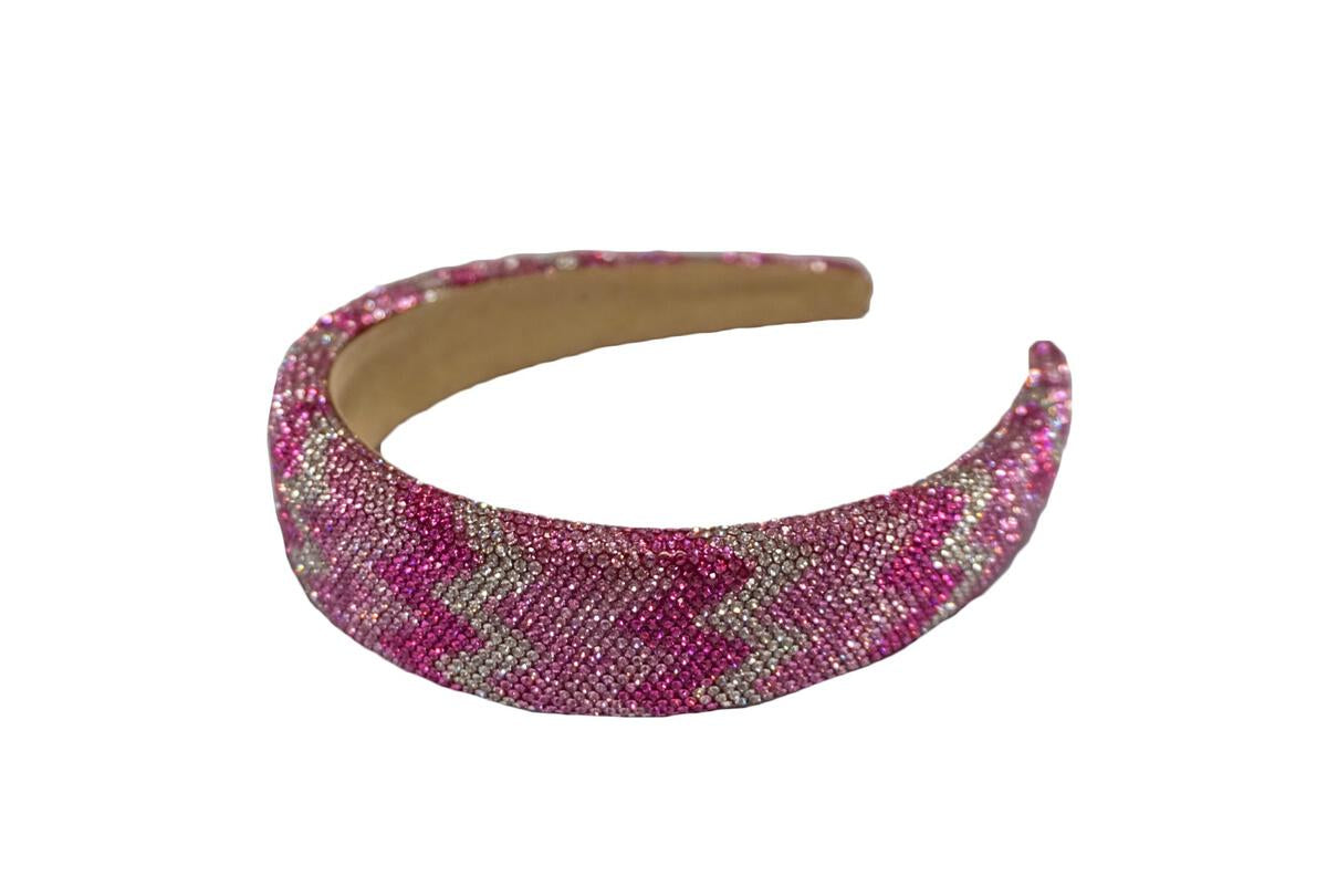 Crystalized Zig-Zag Pink Headband - Twinkle Twinkle Little One