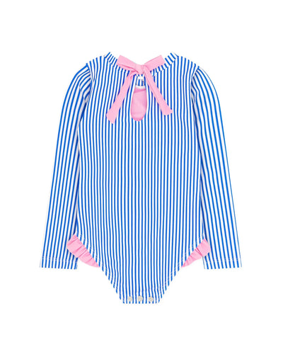 Coastal Cutie One-Piece Rashguard - Marina Stripe