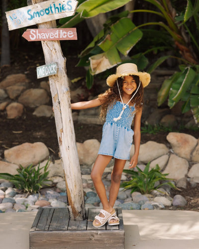 Brunch Club Romper - Denim