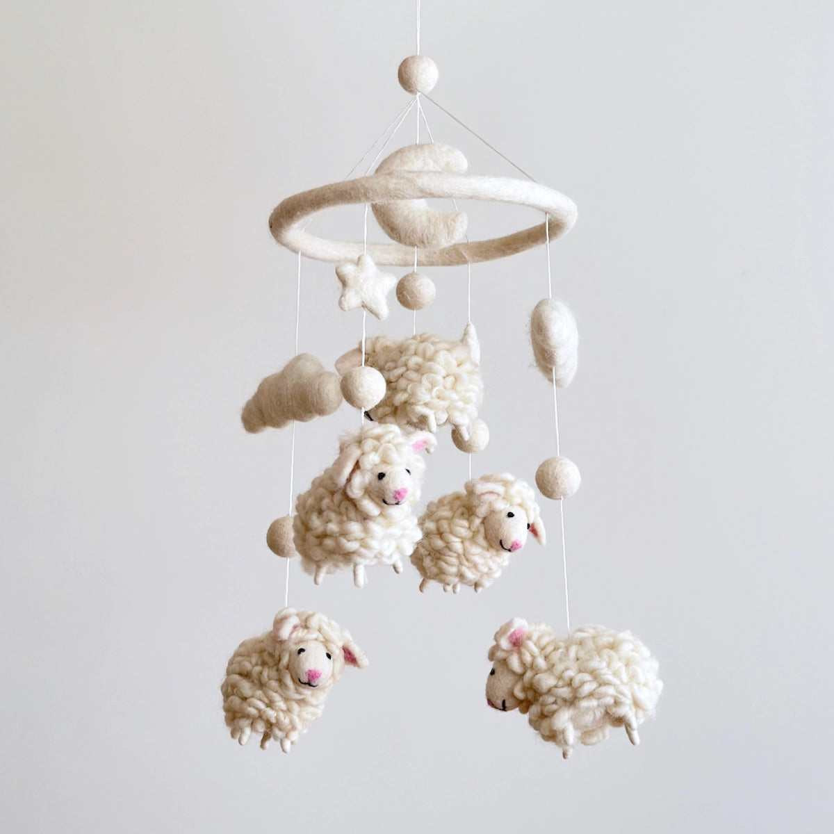 Felt Baby Mobile - Sheep