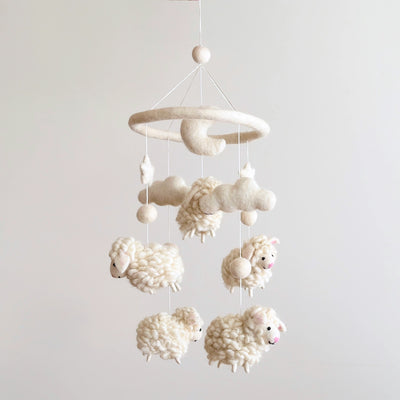 Felt Baby Mobile - Sheep