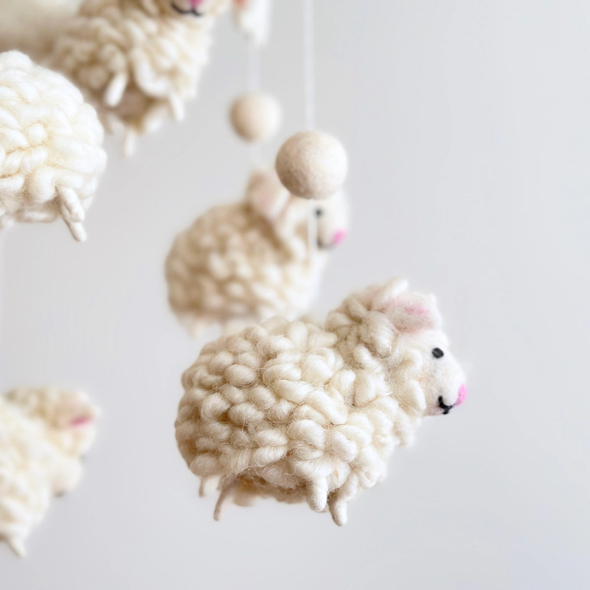 Felt Baby Mobile - Sheep