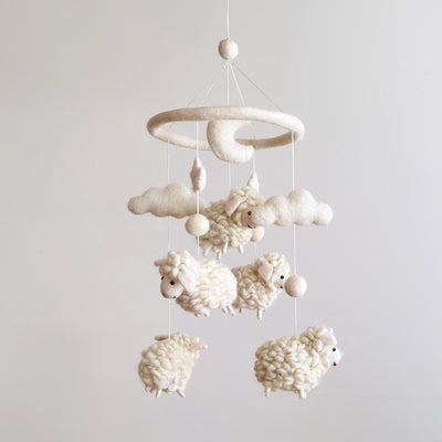 Felt Baby Mobile - Sheep