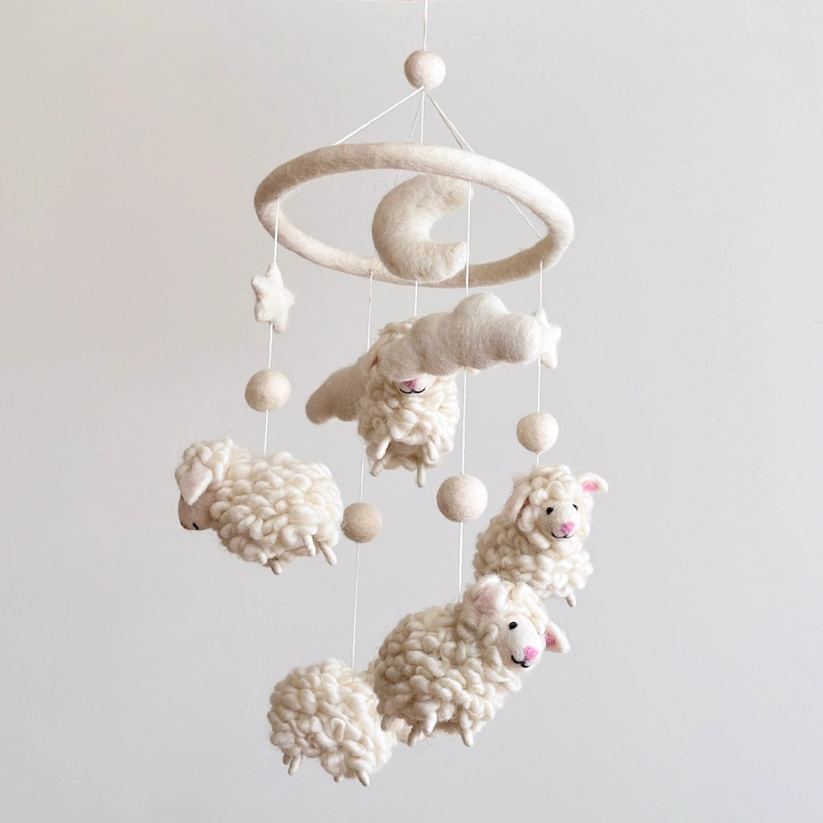 Felt Baby Mobile - Sheep