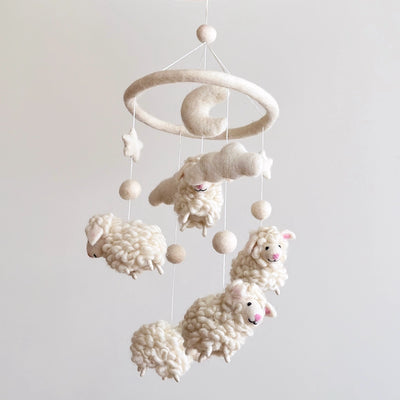 Felt Baby Mobile - Sheep