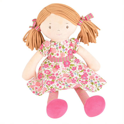 Fran Light Brown Hair with Dark Pink & Green Dress - Twinkle Twinkle Little One