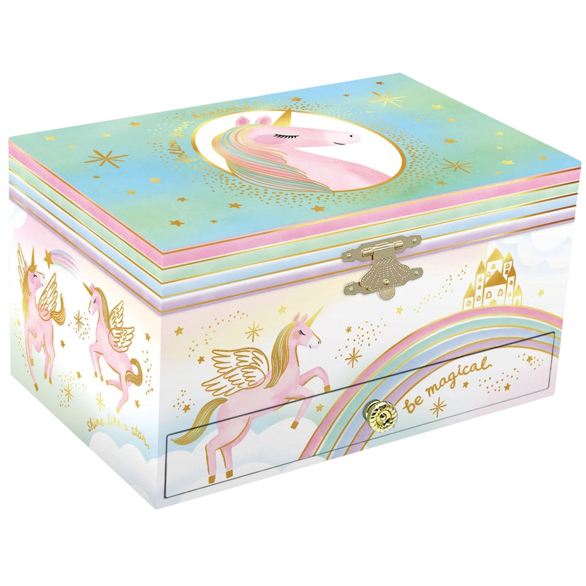 Unicorn 1 Drawer Musical Deluxe Jewelry Box