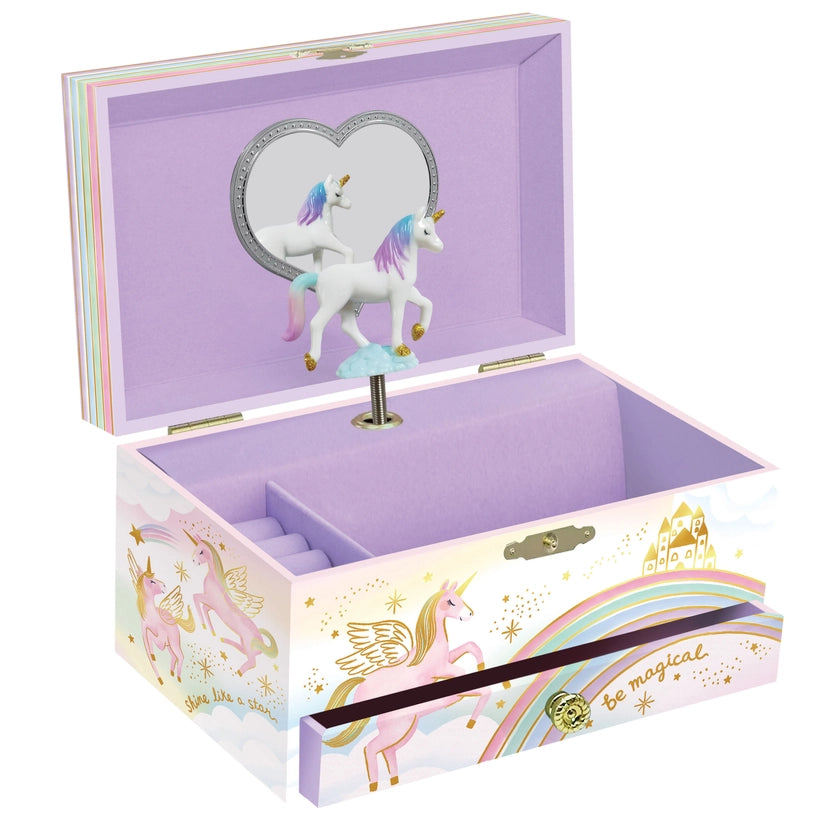 Unicorn 1 Drawer Musical Deluxe Jewelry Box