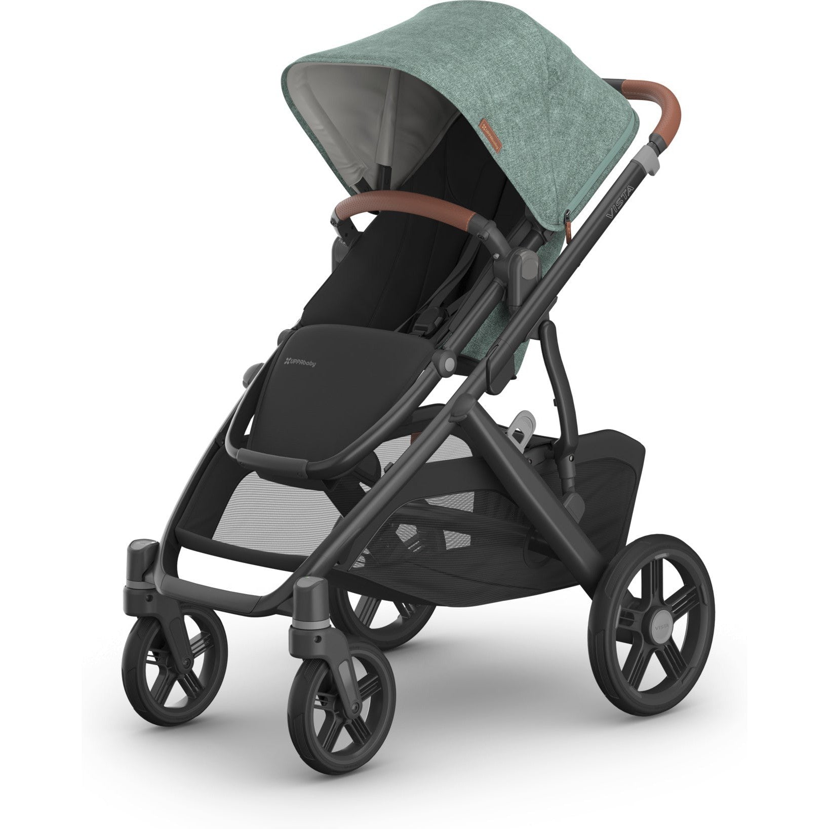 Buy gwen-green-melange-carbon-frame-saddle-leather UPPAbaby Vista V3 Stroller