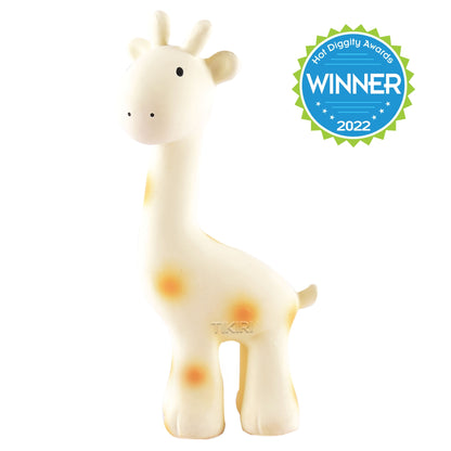 Giraffe Natural Organic Rubber Teether, Rattle & Bath Toy - Twinkle Twinkle Little One