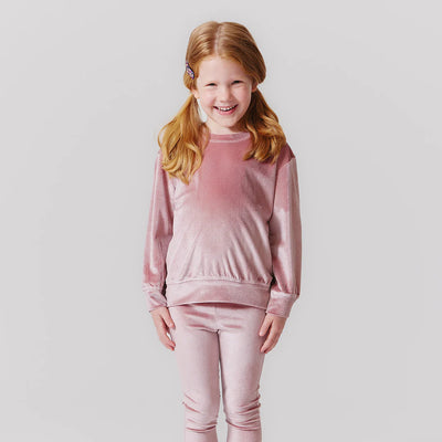 Girls Velour Sweatshirt & Legging Set - Mauve - Twinkle Twinkle Little One