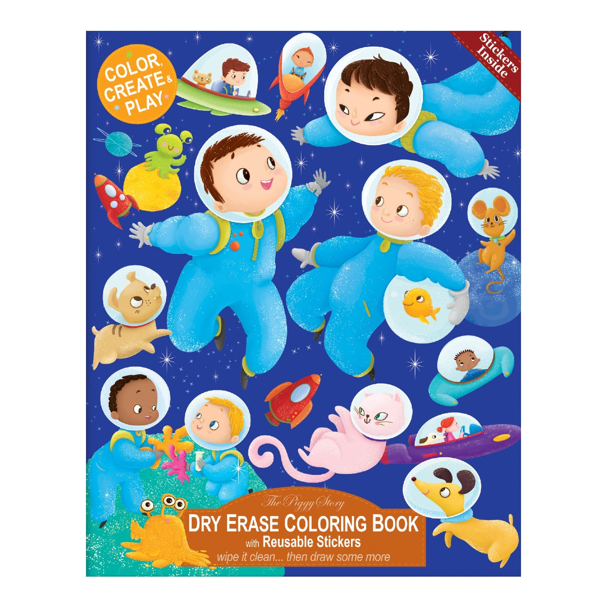 Glitter Space Dry Erase Coloring Gift Set - Twinkle Twinkle Little One