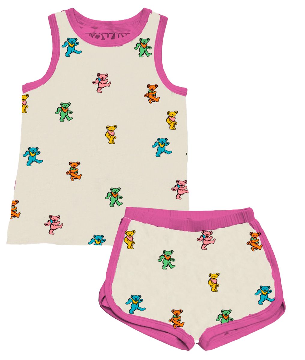 Grateful Dead Bears Girls Pookie Short Set