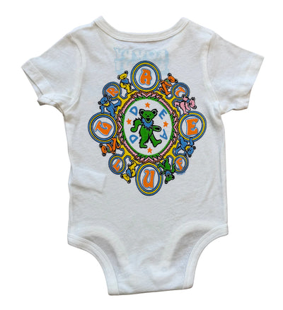 Grateful Dead Kaleidoscope Bears Onesie - White