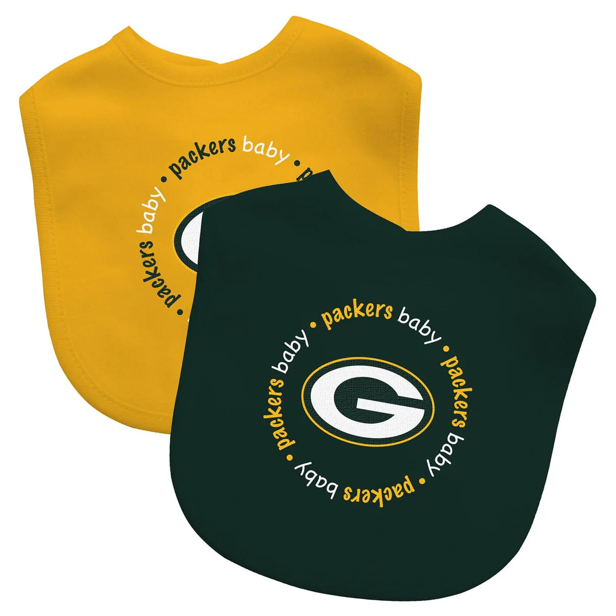 Green Bay Packers - Baby Bibs 2-Pack - Green & Yellow - Twinkle Twinkle Little One
