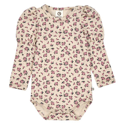 Zinna Floral Print Puff Sleeve Bodysuit - Twinkle Twinkle Little One