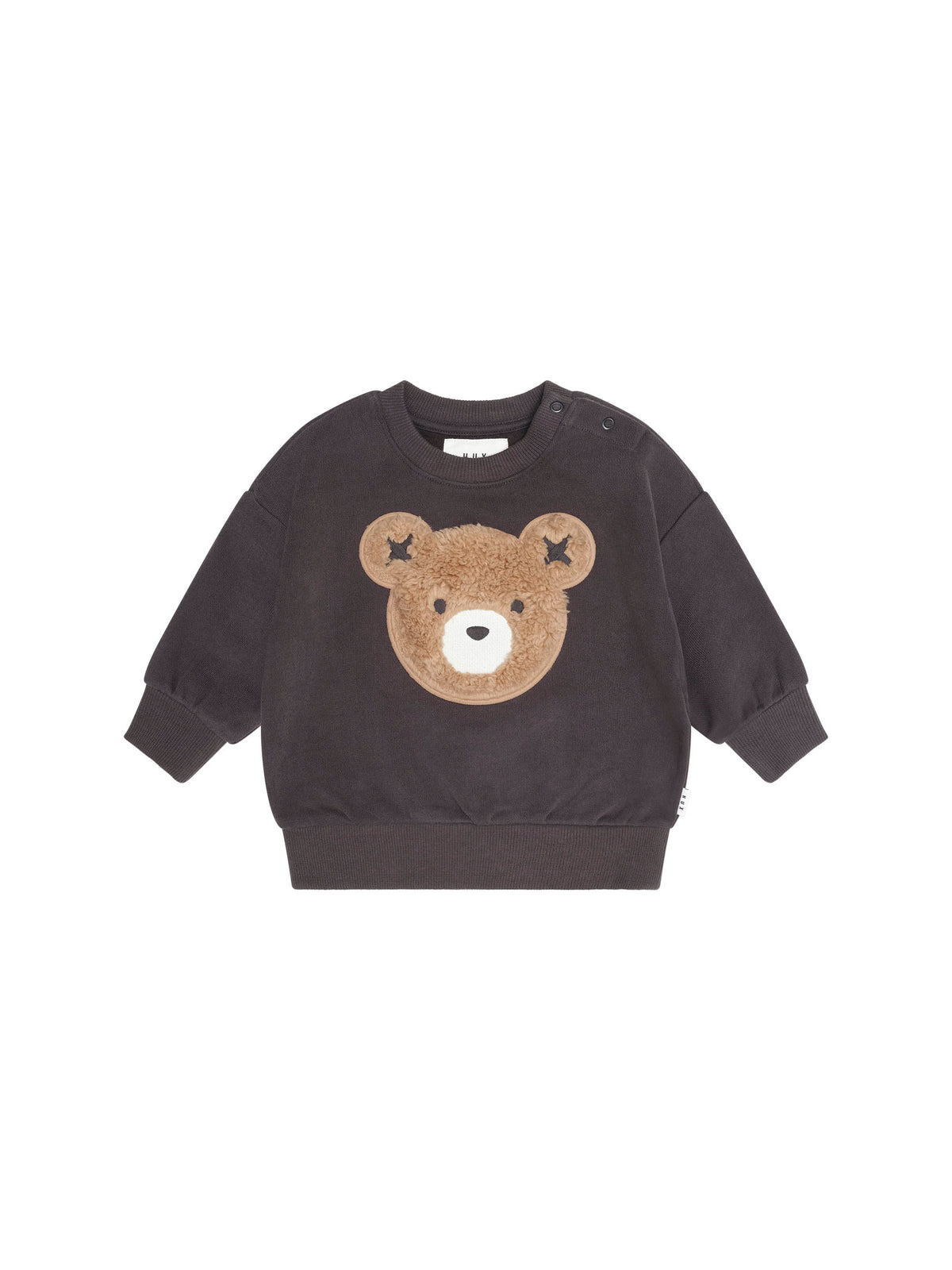 Furry Huxbear Sweatshirt - Soft Black