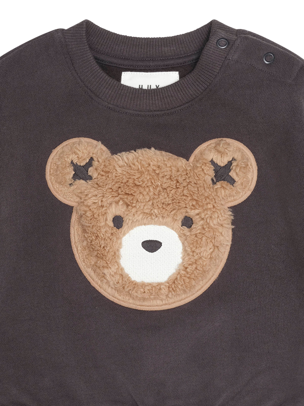 Furry Huxbear Sweatshirt - Soft Black