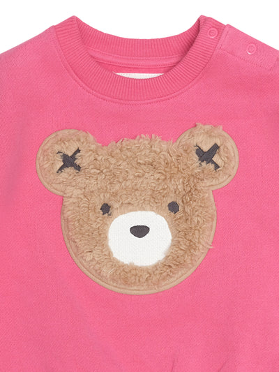 Furry Huxbear Sweatshirt - Dusty Berry