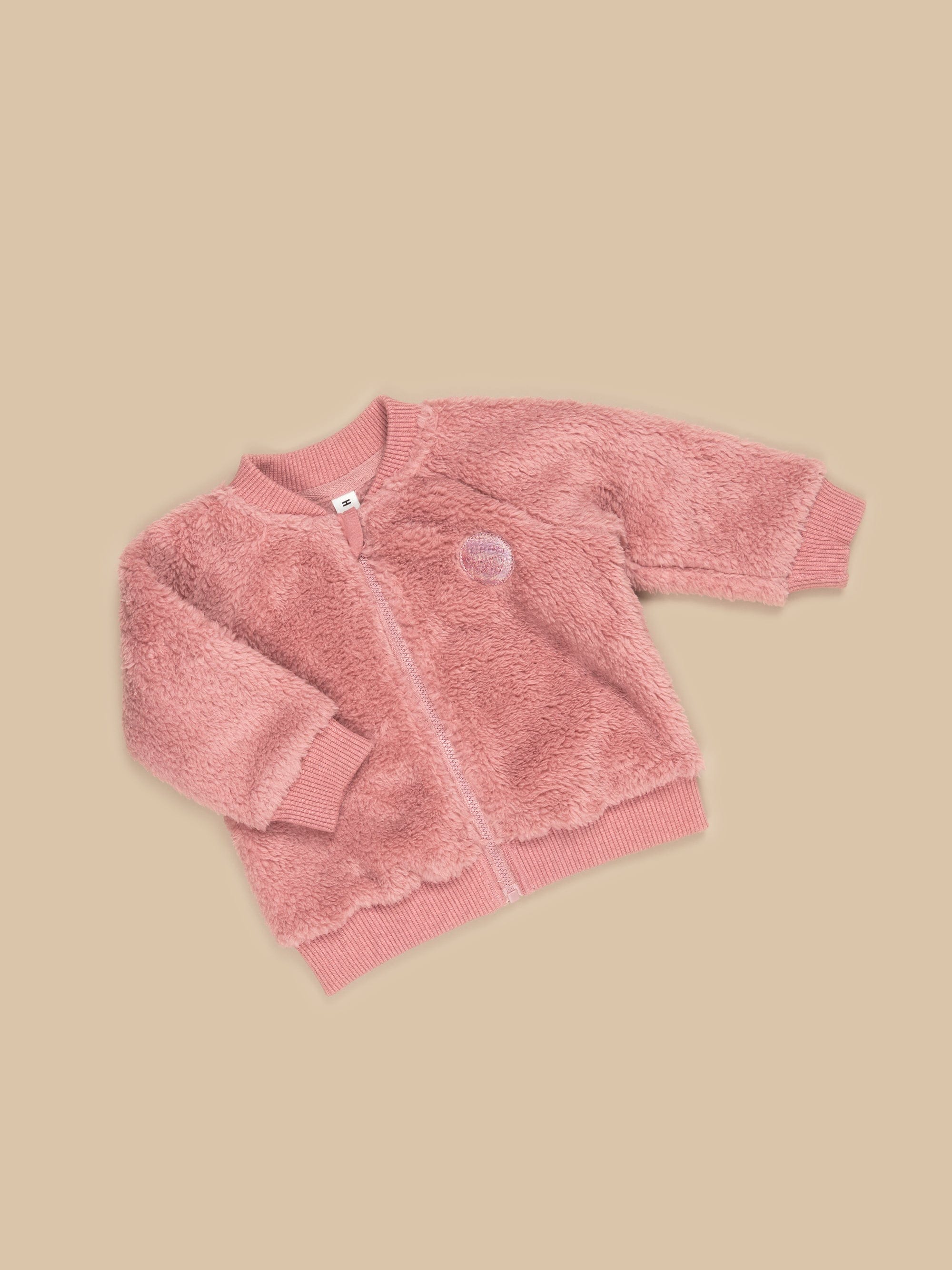 Rainbow Bear Fur Jacket - Dusty Rose - Twinkle Twinkle Little One
