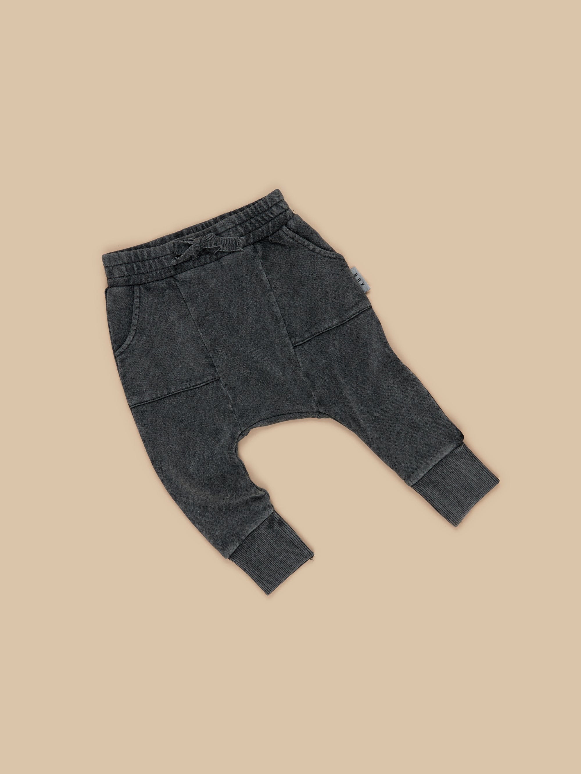 Vintage Black Pocket Drop Crotch Pant - Twinkle Twinkle Little One