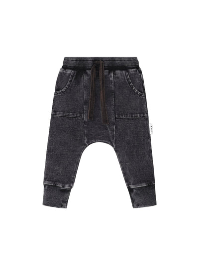 Black Knit Denim 5-Pocket Pant - Denim Black