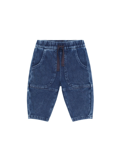 Knit Denim Pocket Pant - Denim Indigo