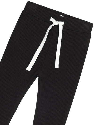 Black Rib Legging - Black