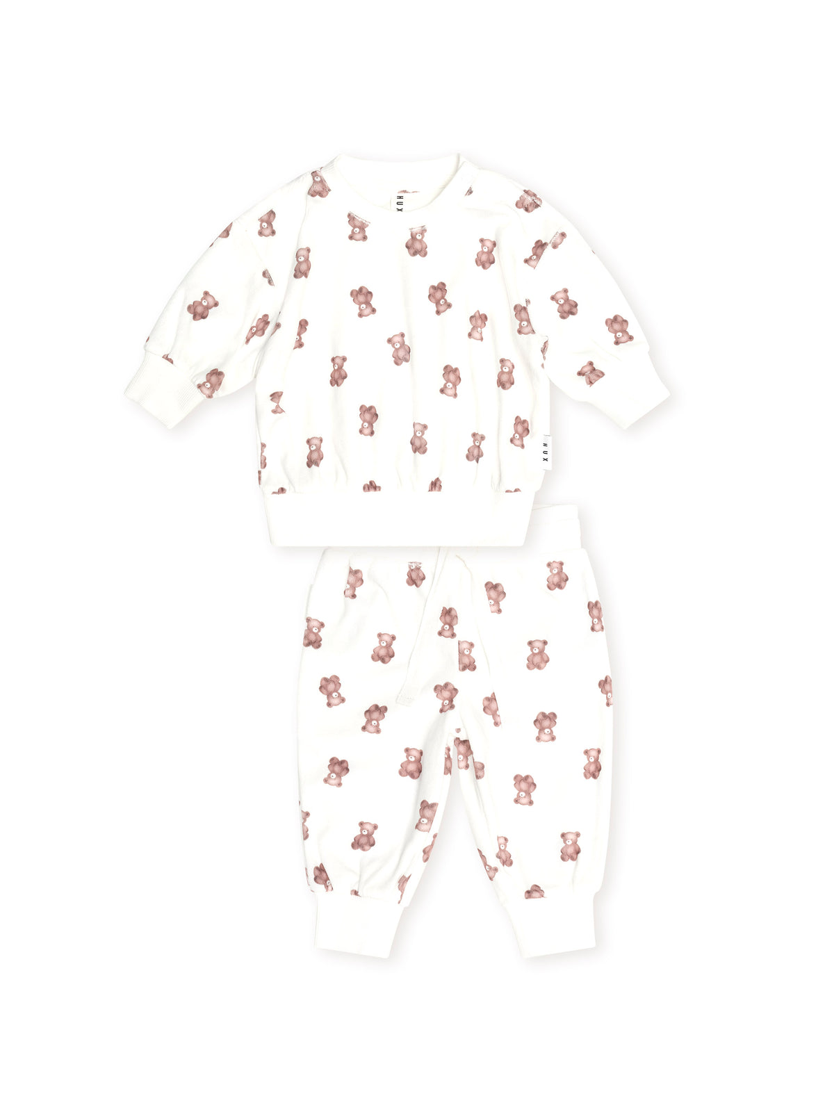 My First Hux Velour 2PC Set - Almond Milk