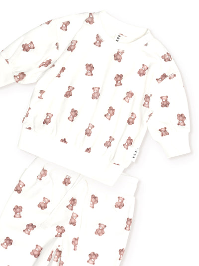My First Hux Velour 2PC Set - Almond Milk