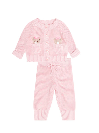 My First Hux 2PC Newborn Set - Baby Pink