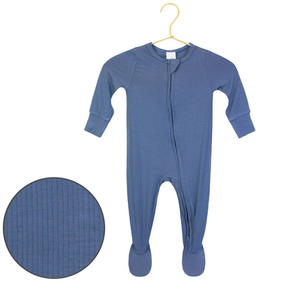 Lou Lou & Company Harrison Ribbed Zipper Footie - Twinkle Twinkle Little One