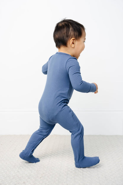 Lou Lou & Company Harrison Ribbed Zipper Footie - Twinkle Twinkle Little One