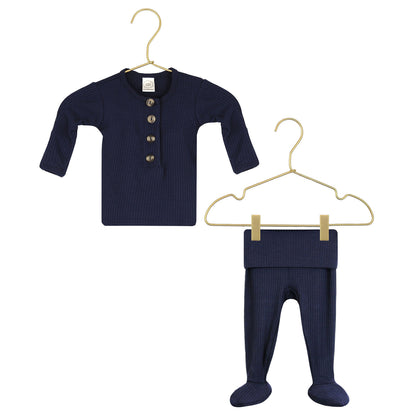 Lou Lou & Company Hayden Ribbed Top, Bottoms + Hat Set - Twinkle Twinkle Little One