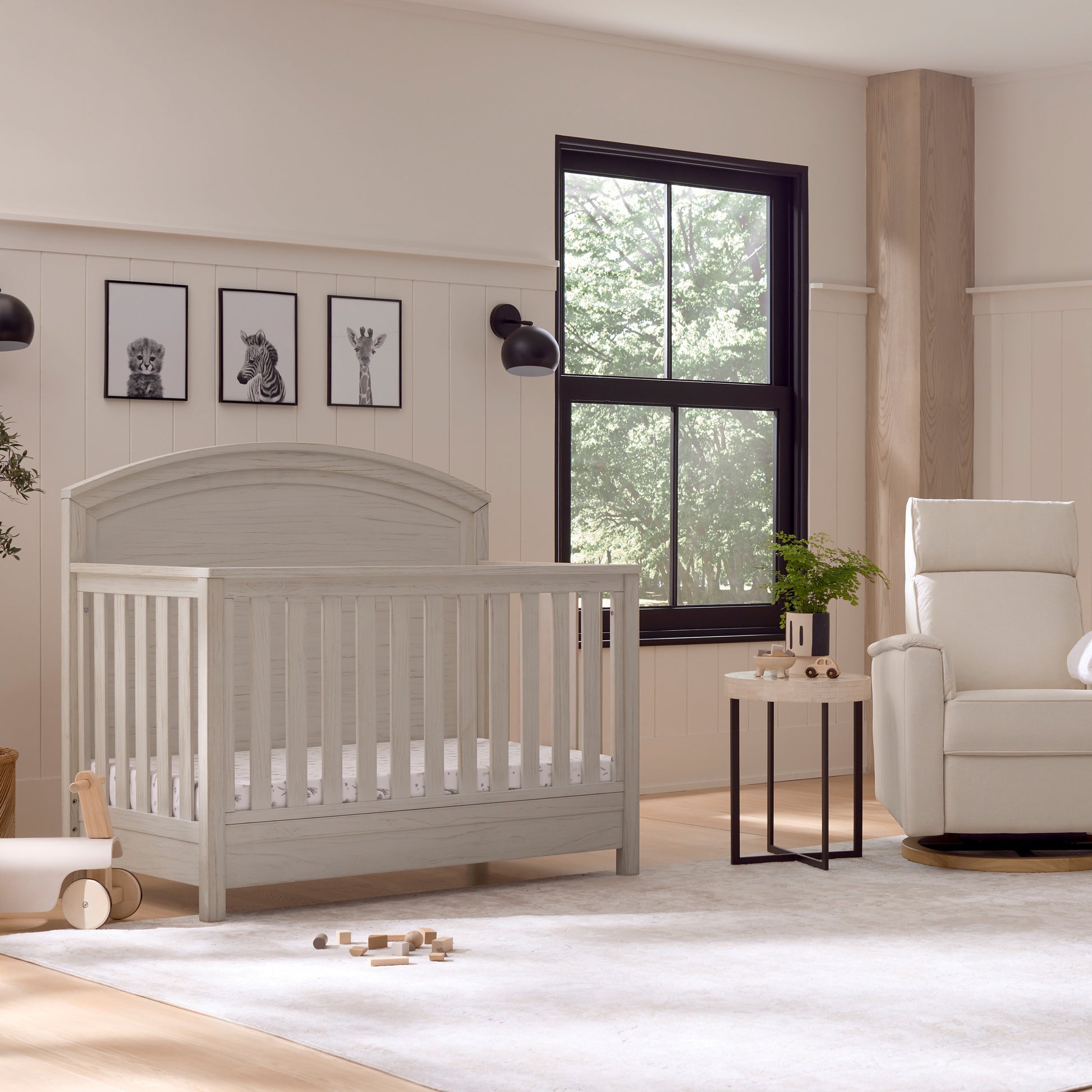 Hemsted 4-in-1 Convertible Crib - White Driftwood - Twinkle Twinkle Little One