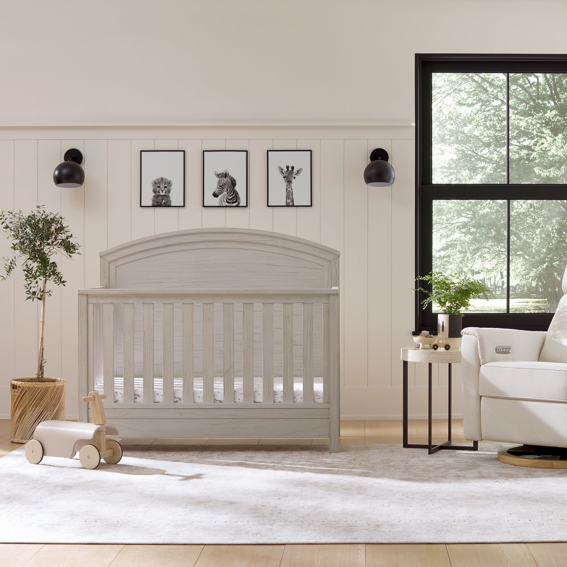 Hemsted 4-in-1 Convertible Crib - White Driftwood - Twinkle Twinkle Little One