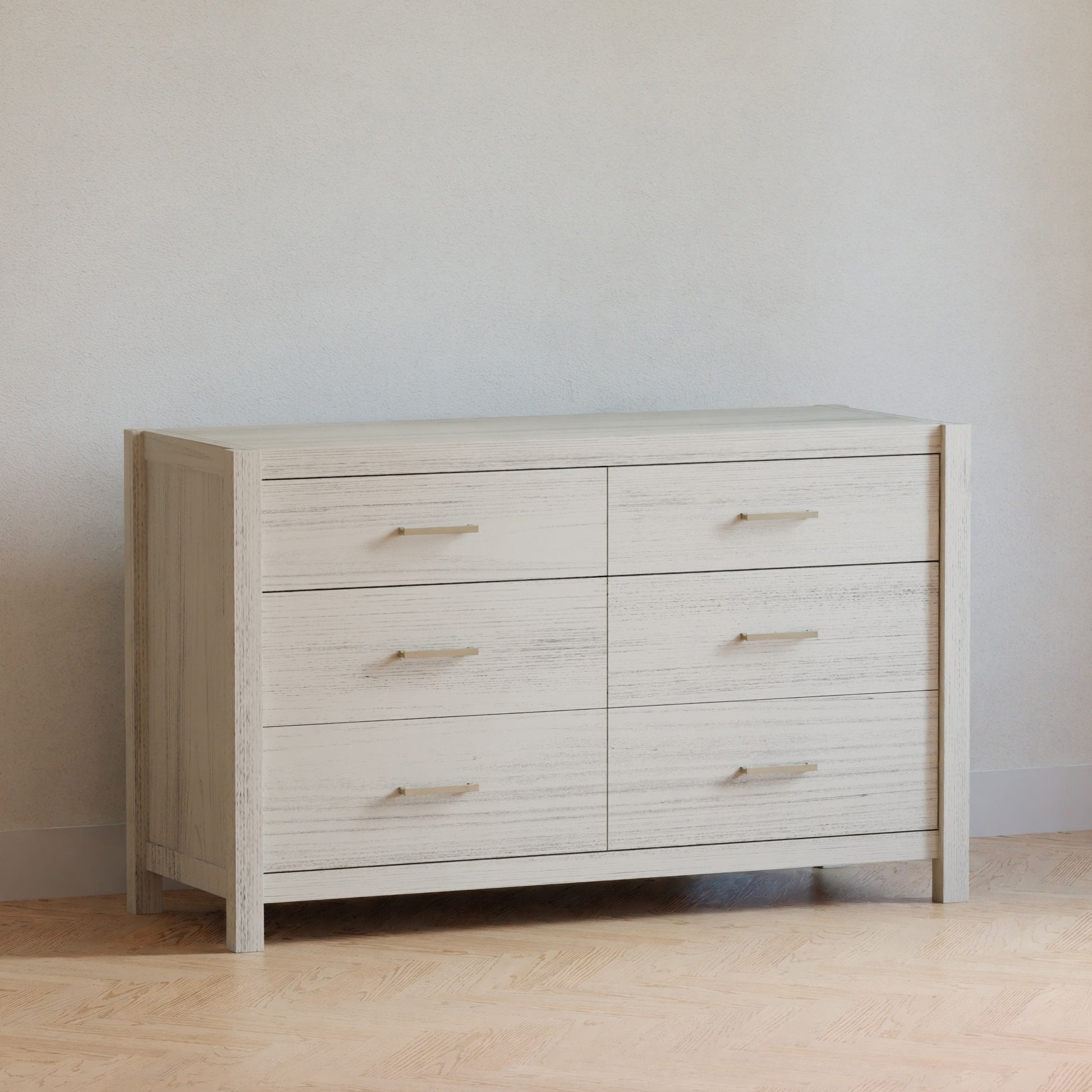 Hemsted 6-Drawer Assembled Dresser- White Driftwood - Twinkle Twinkle Little One