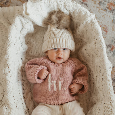 Hi. Rosy Crew Neck Sweater - Twinkle Twinkle Little One