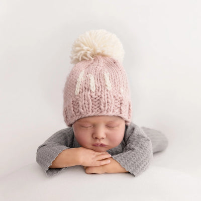 Hi. Rosy Hand Knit Beanie Hat - Twinkle Twinkle Little One