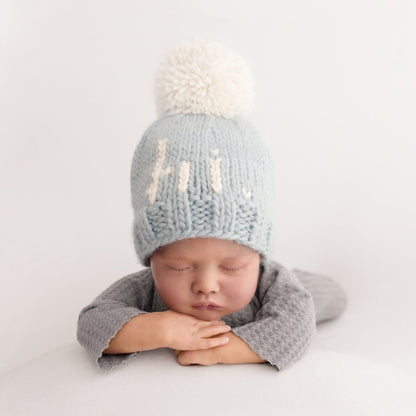 Hi. Surf Blue Hand Knit Beanie Hat - Twinkle Twinkle Little One