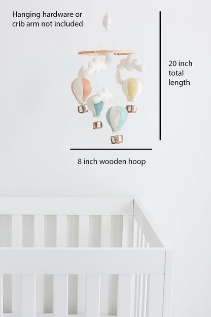 Felt Hot Air Balloon Mobile - Twinkle Twinkle Little One