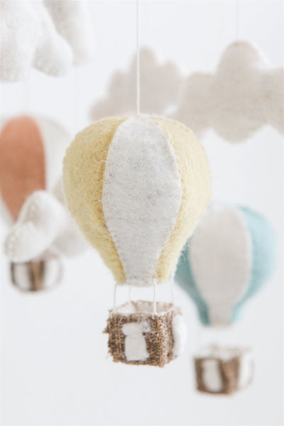 Felt Hot Air Balloon Mobile - Twinkle Twinkle Little One