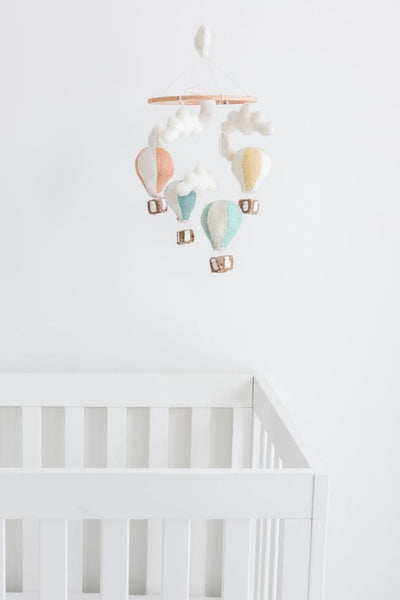 Felt Hot Air Balloon Mobile - Twinkle Twinkle Little One